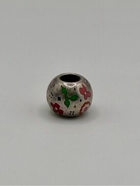 Brighton Floral Enamel Silver-Tone Bead Charm